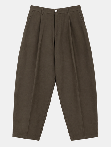 PANTALON CASUAL EN GABARDINE VERT