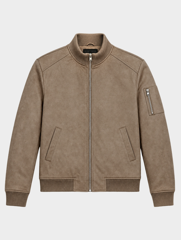 BOMBER JACKET IN BEIGE