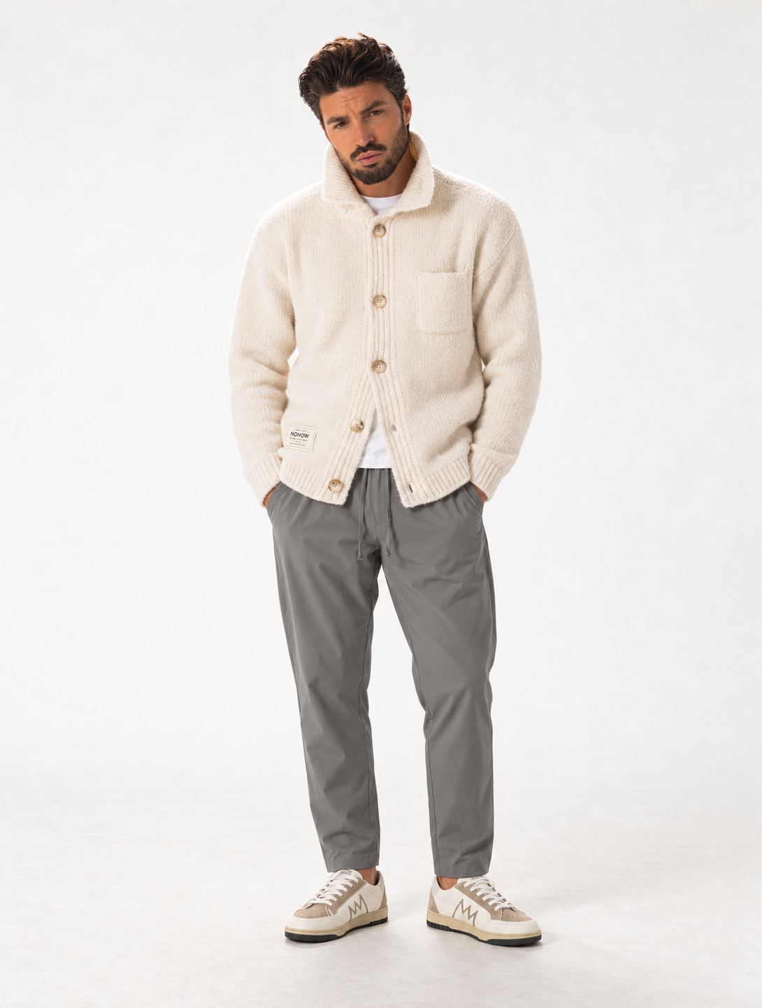 PANTALON TISSU TECHNIQUE COULEUR ARGILE