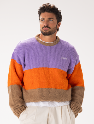 MAGLIONE IN LANA A RIGHE MULTICOLORE