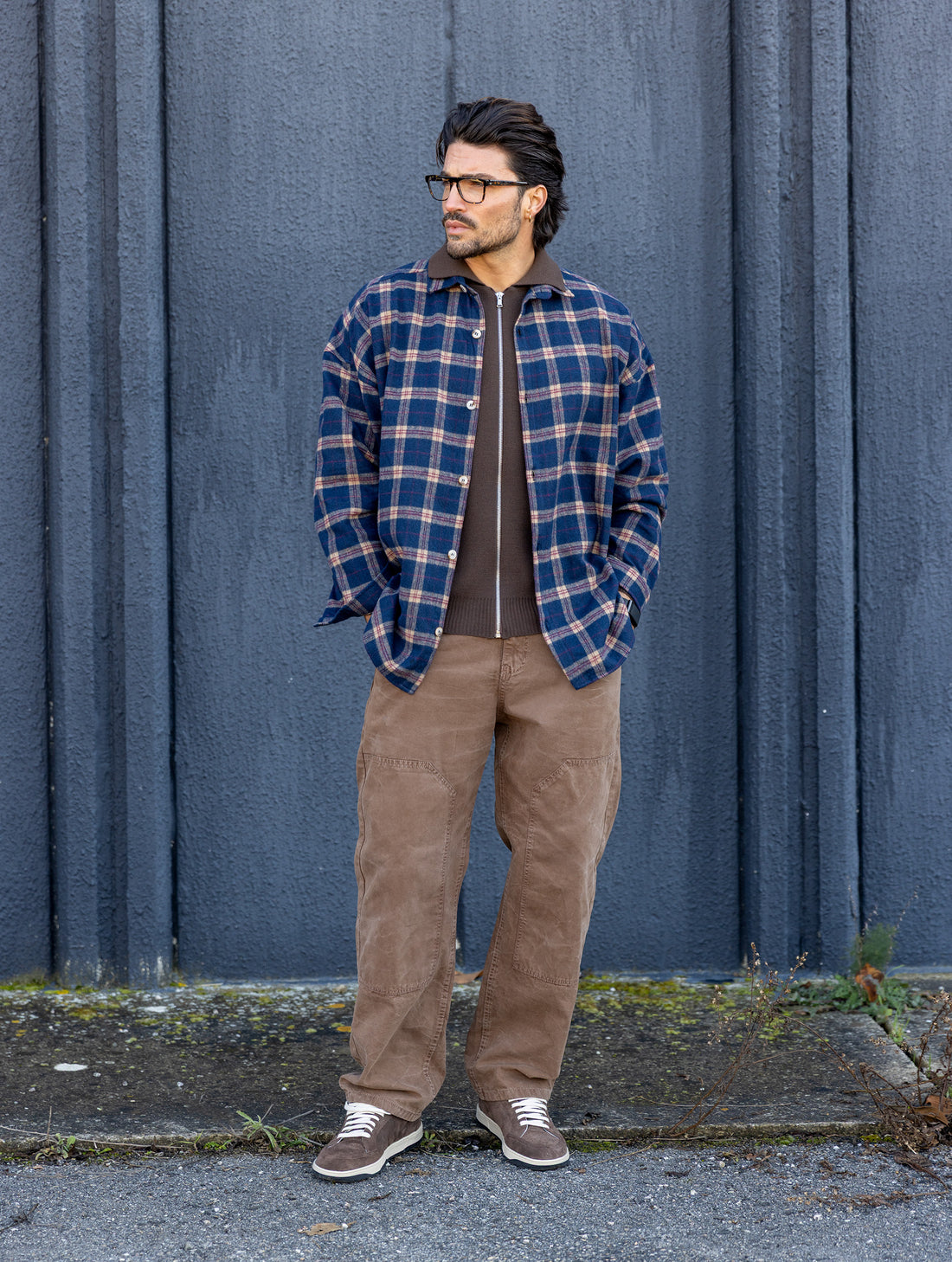 OMAN CASUAL PANTS IN ACID BROWN