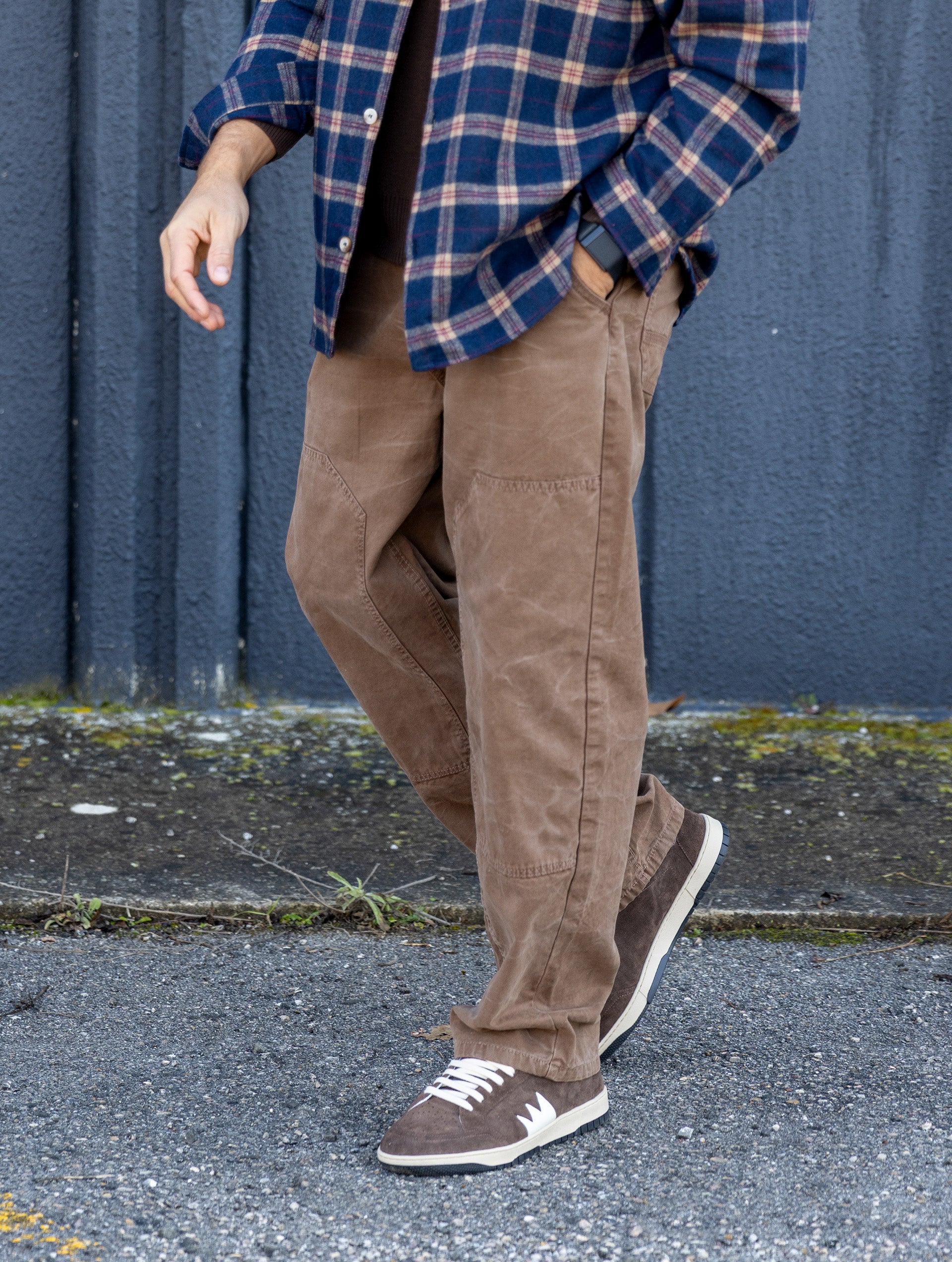 CASUAL PANTS IN ACID BROWN - Made in Italy | Nohow
