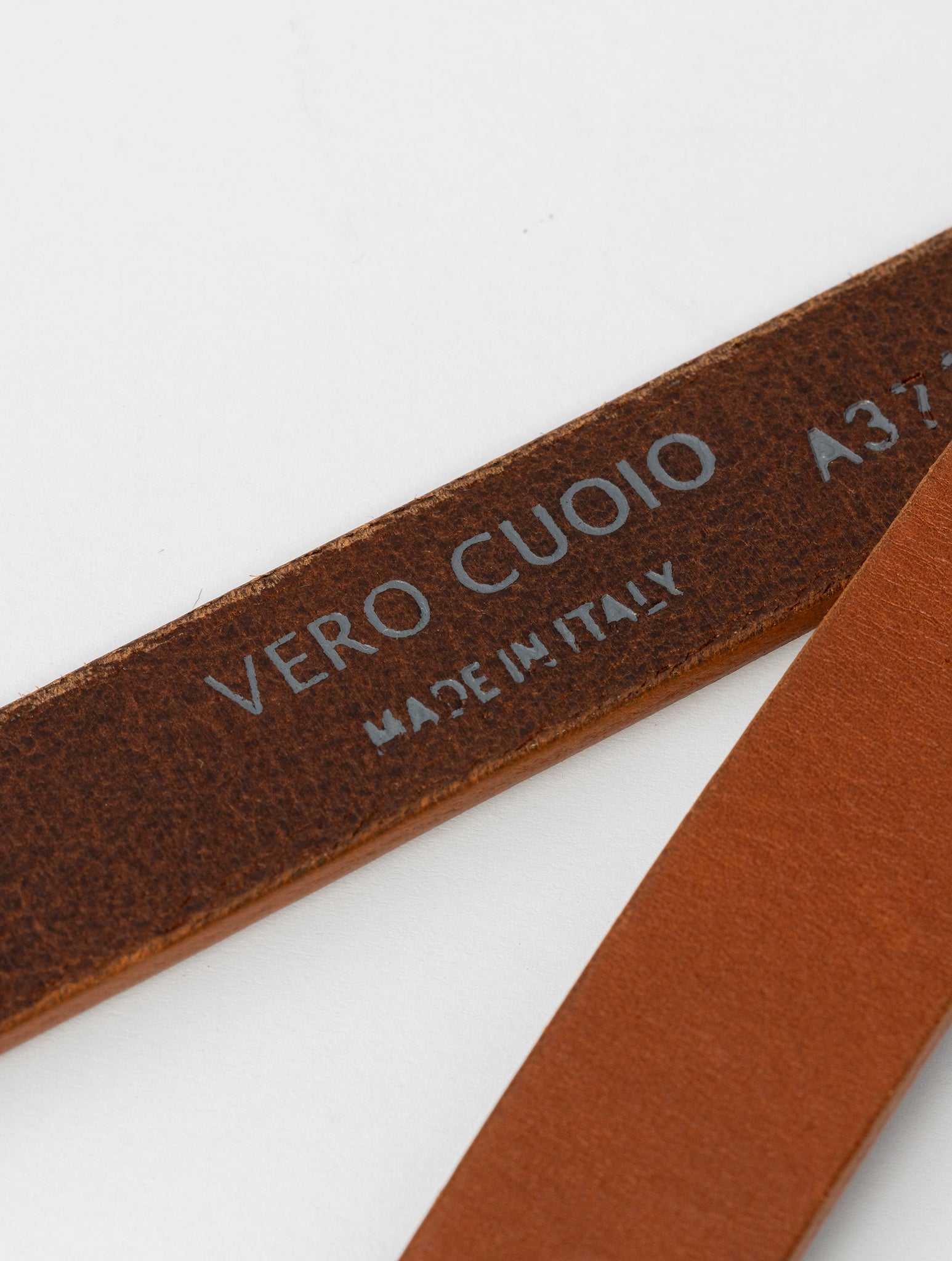 DANIEL LEATHER BELT IN COGNAC WITH TOE CAP