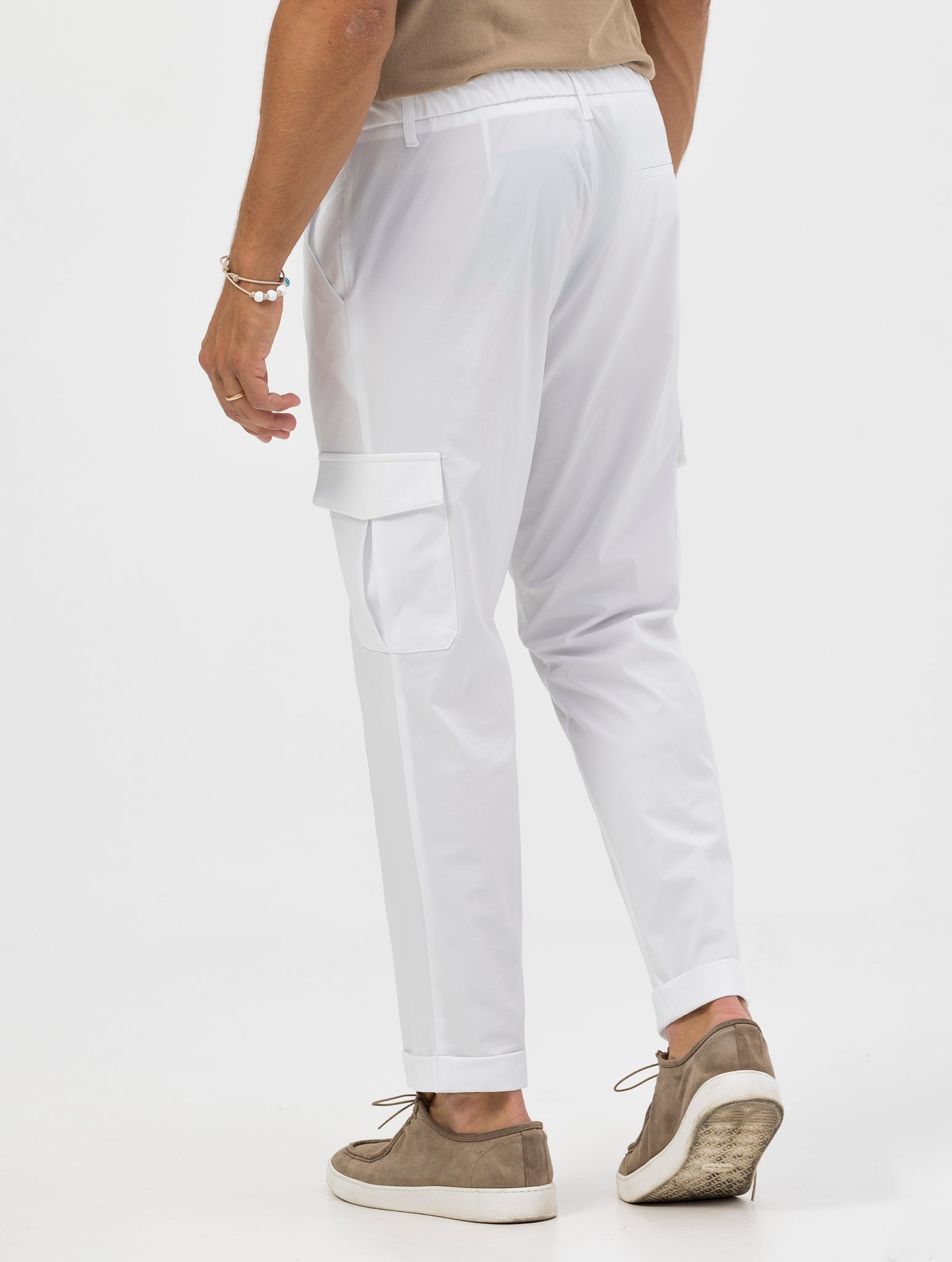 GARY TECH CARGO PANTS IN WHITE