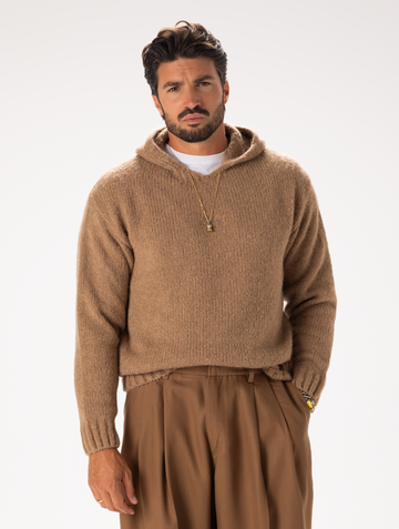 LOCKER SITZENDER HOODIE IN CAMEL