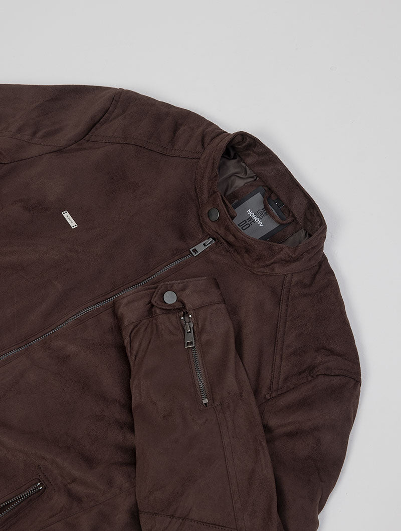 KYRIE BIKER JACKET IN BROWN