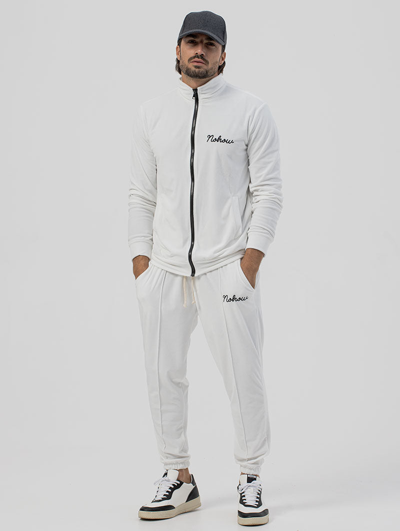 CHENILLE TRACKSUIT IN WHITE