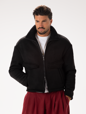 SHEARLING JACKET IN BLACK
