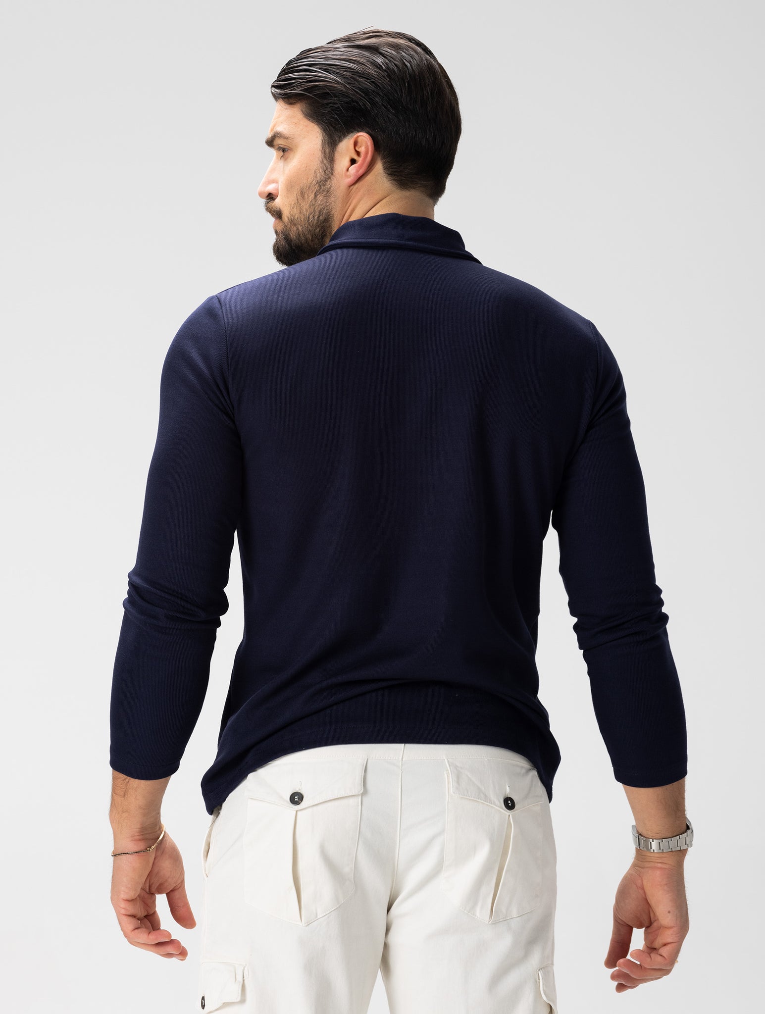 BENEDICT ZIPPED POLO IN NAVY