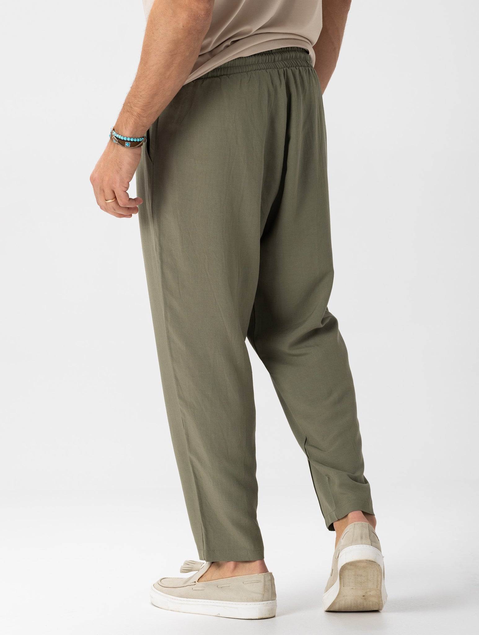 LEON CASUAL PANTS IN GREEN