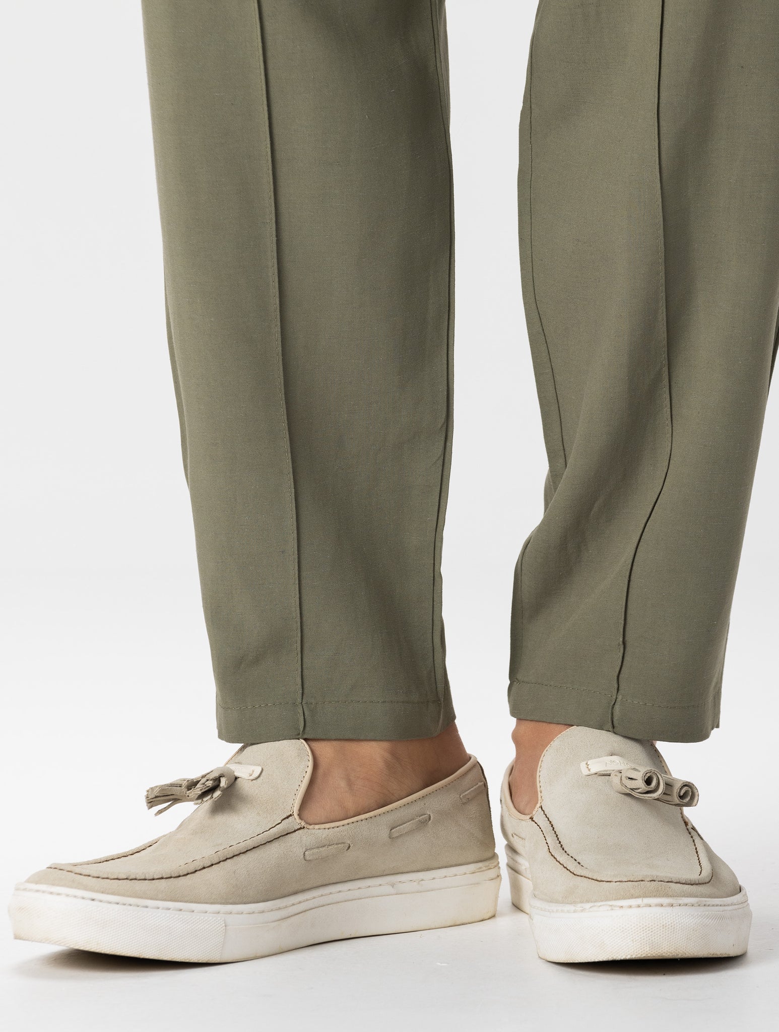 LEON CASUAL PANTS IN GREEN