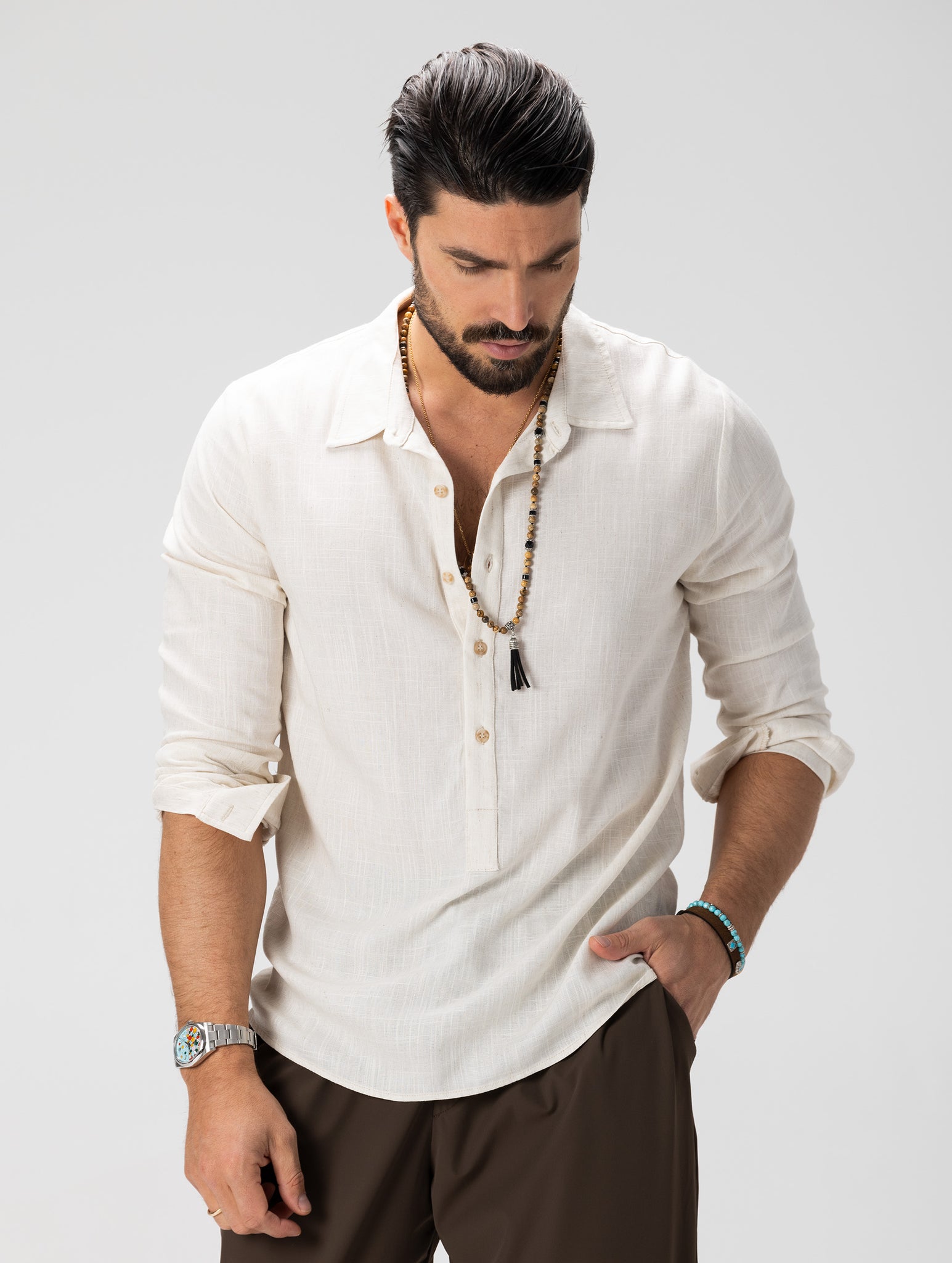 FEDRO CHEMISE DÉCONTRACTÉE BEIGE