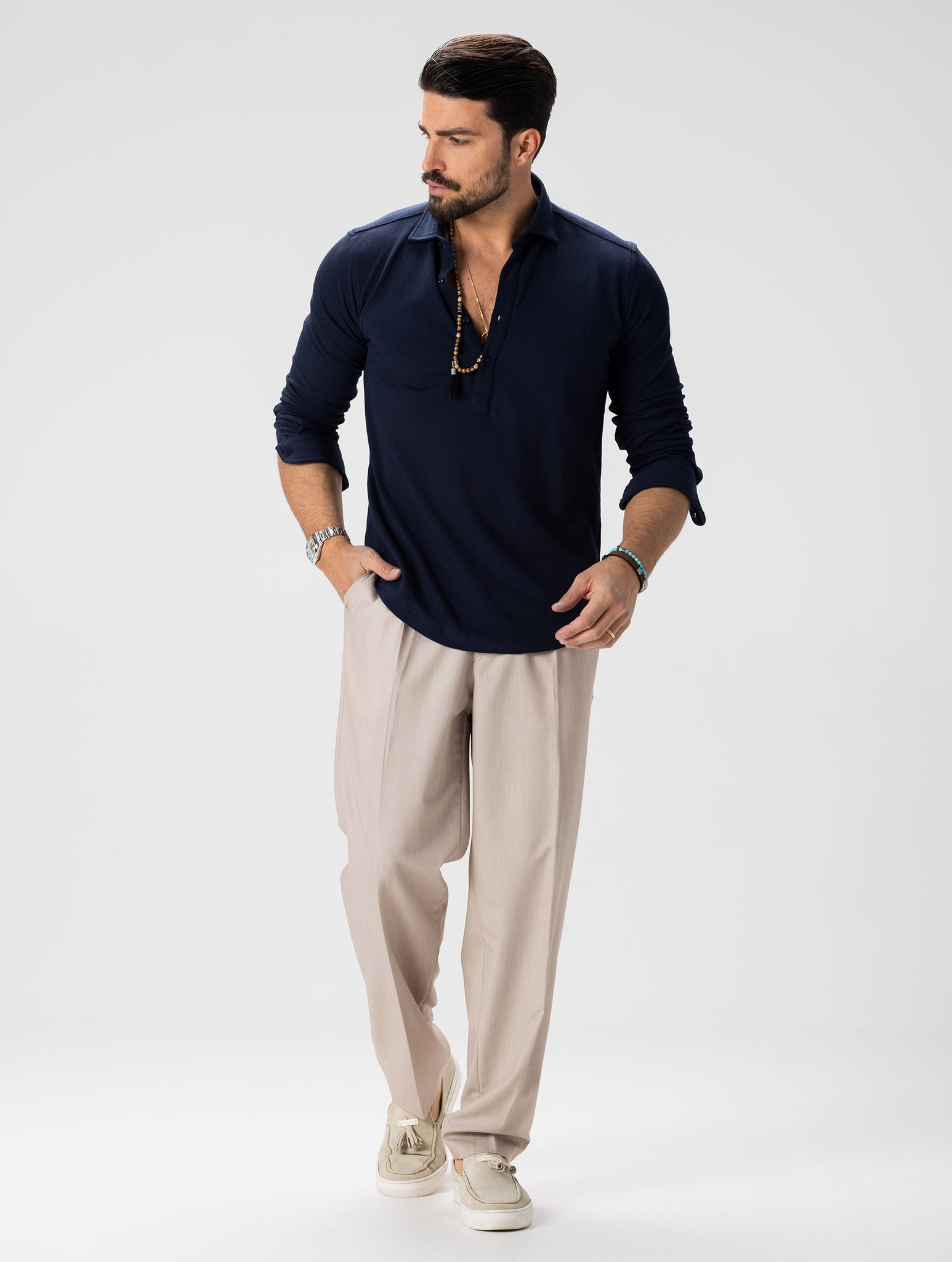 FARREL CHEMISE CASUAL BLEU MARINE