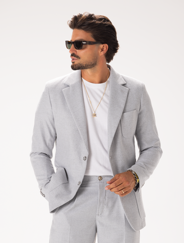BLAZER MONOPETTO GRIGIO CHIARO