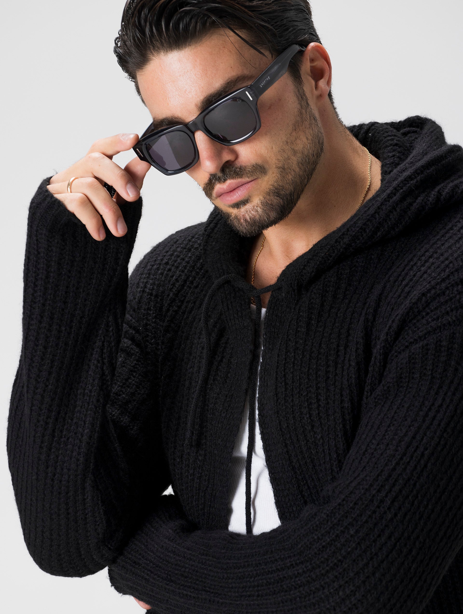 MC2 St. Barth Cardigan uomo zip con cappuccio Bianco MC2 St. Barth Cardigan uomo zip con cappuccio Bianco