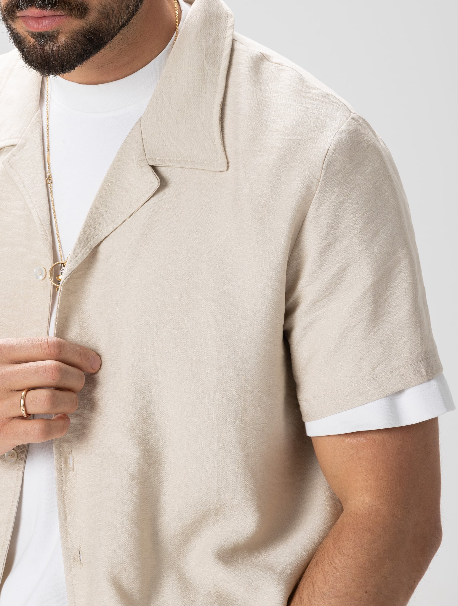 TOBY CASUAL SHIRT IN BEIGE