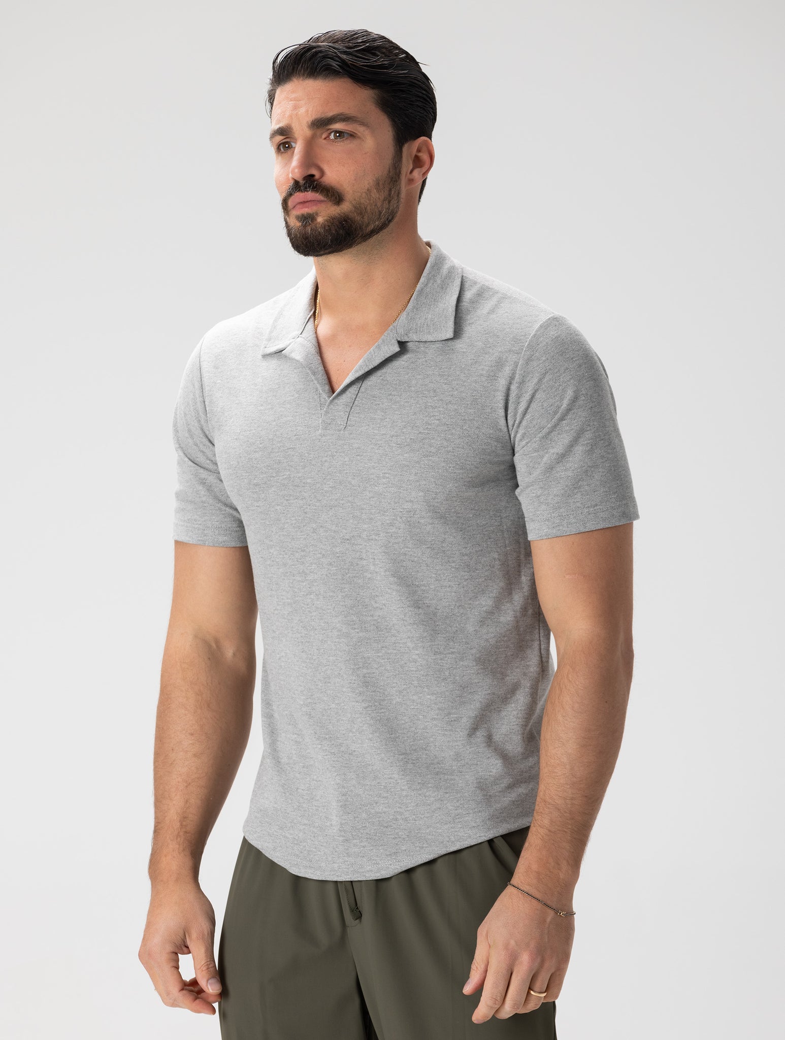 GARRET SHORT POLO IN GREY