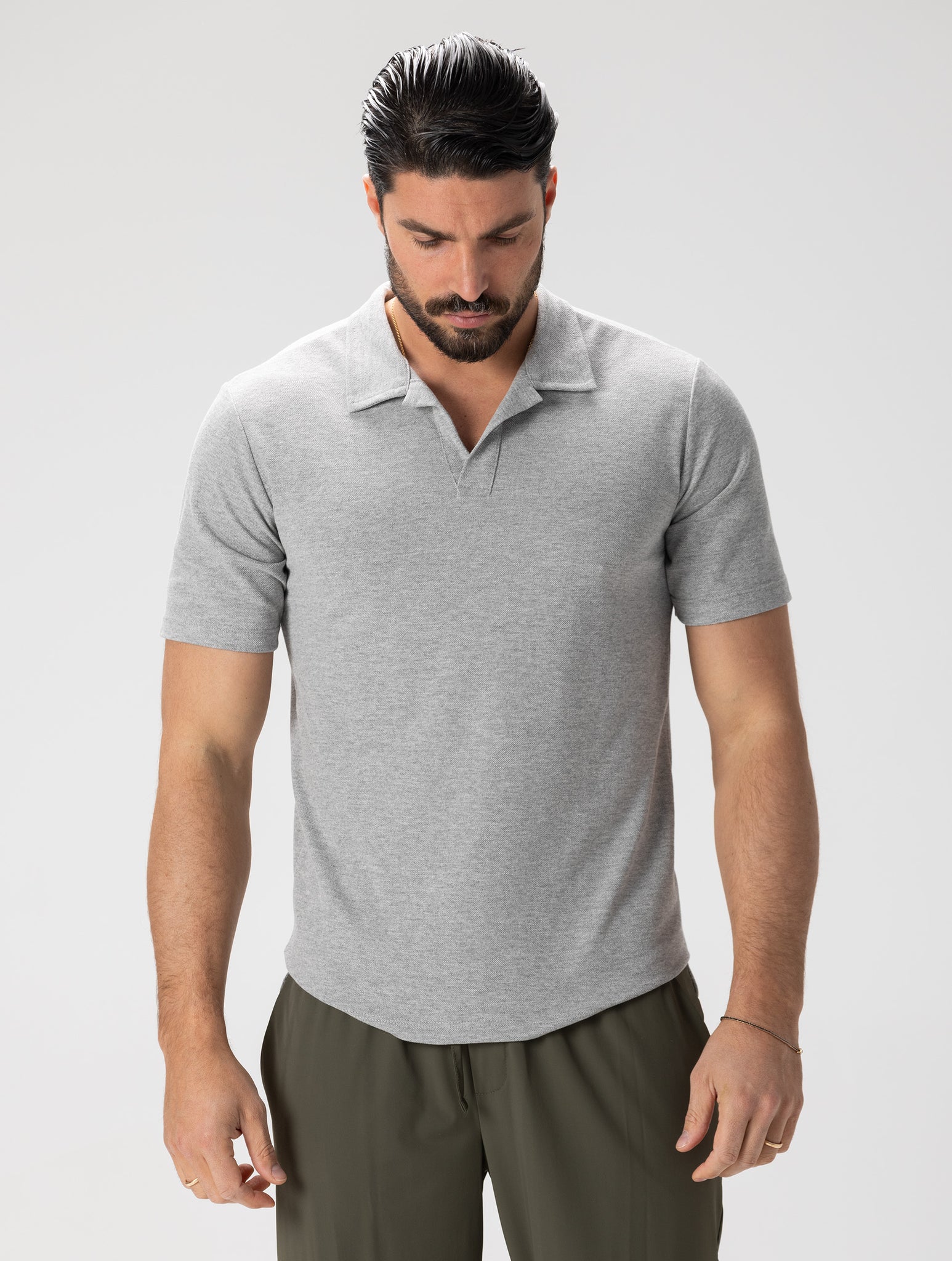 GARRET SHORT POLO IN GREY