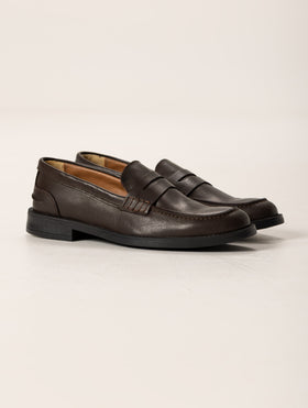 LEATHER LOAFERS IN BROWN