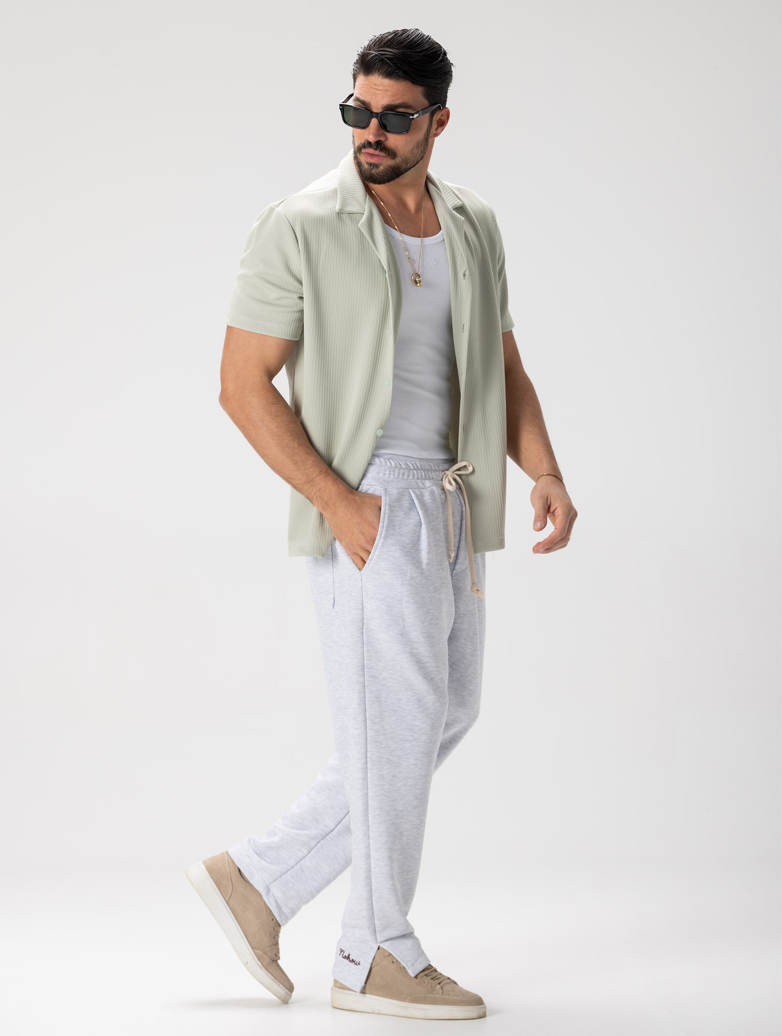 GEORGE CASUAL SHIRT IN SAGE