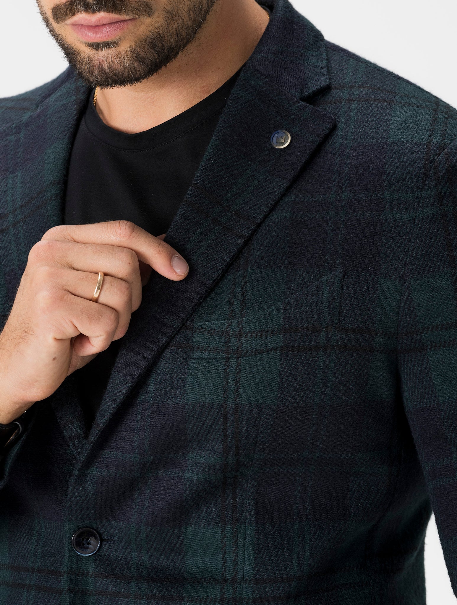 SHUZO CHECKED BLAZER