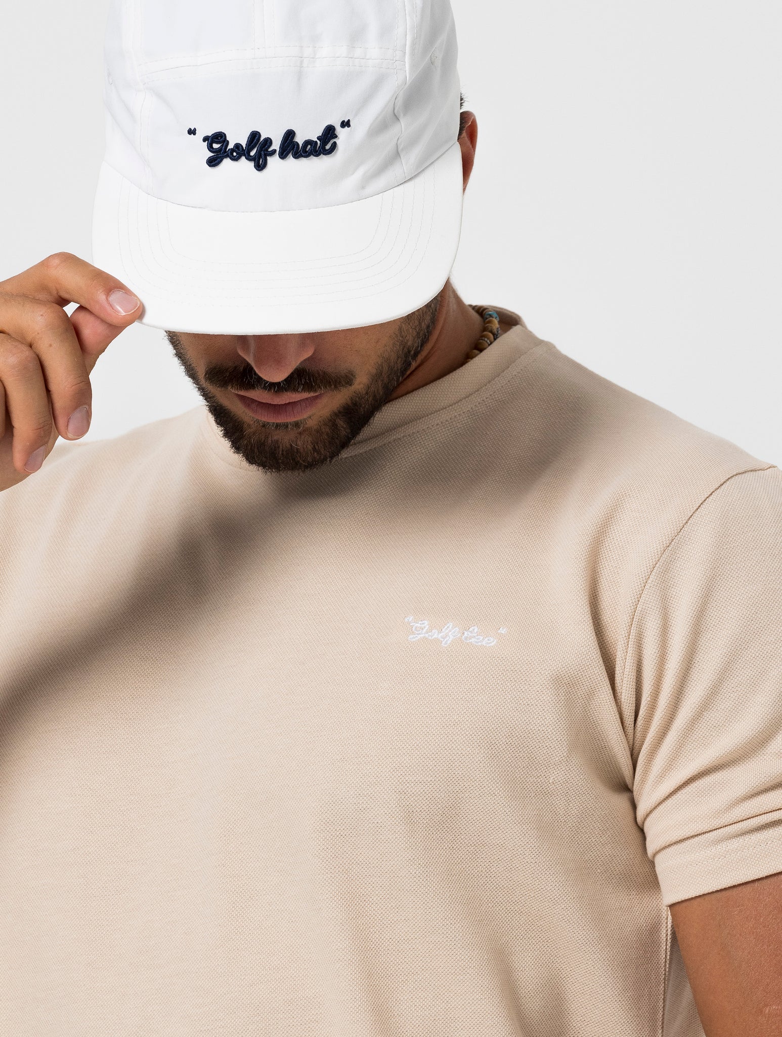 GOLF EMBROIDERED T-SHIRT IN BEIGE