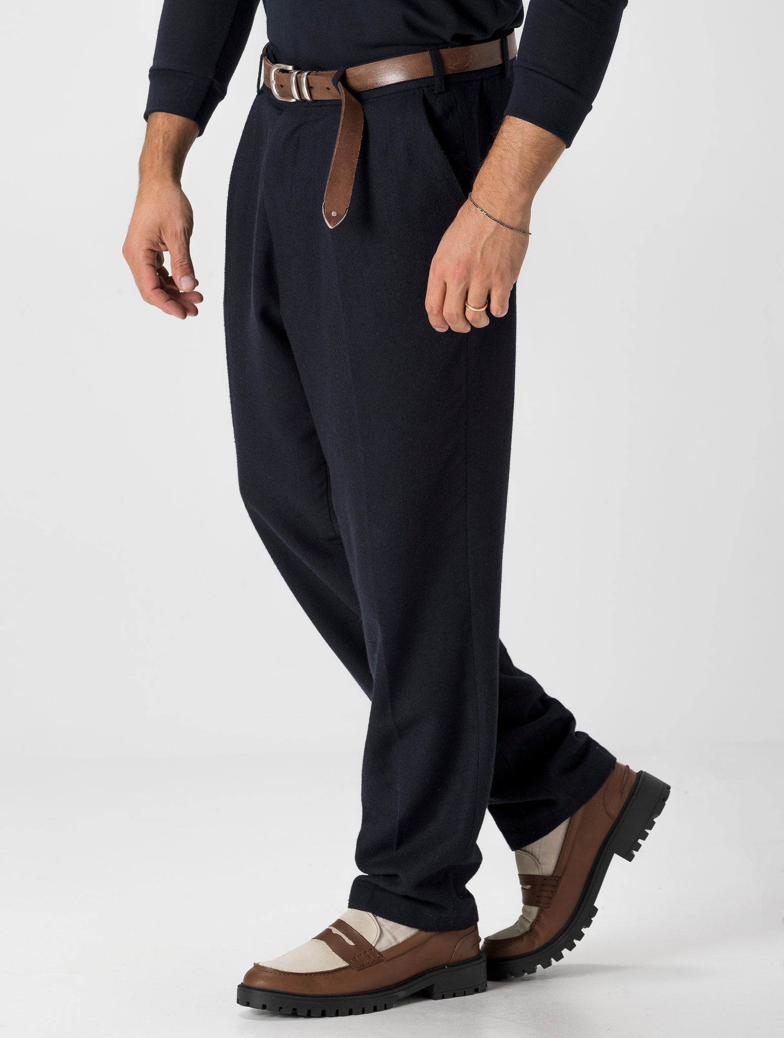 FINLEY FLANNEL PANTS IN BLUE