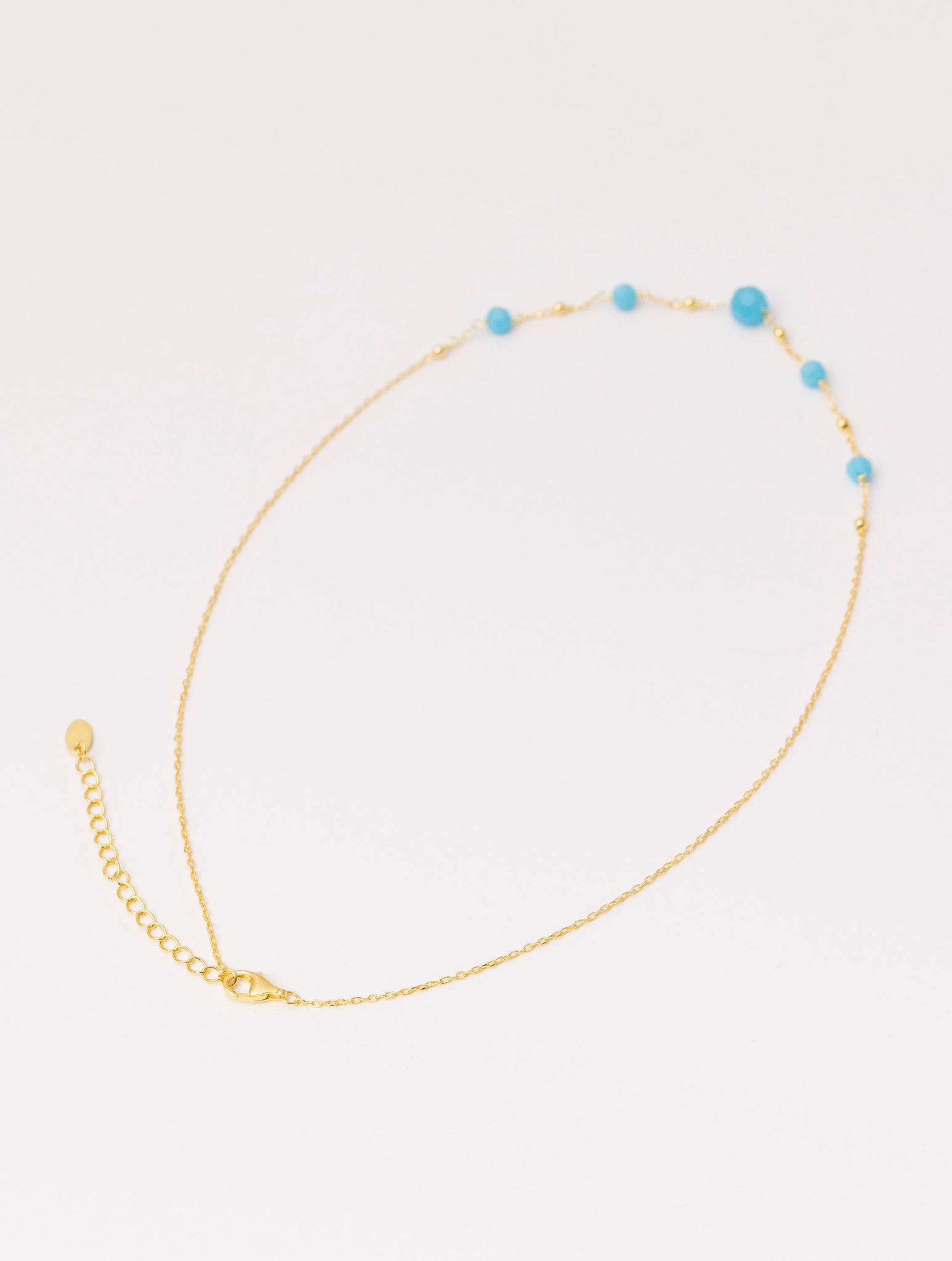 ABBEY NECKLACE IN GOLD AND TURQUOISE STONES