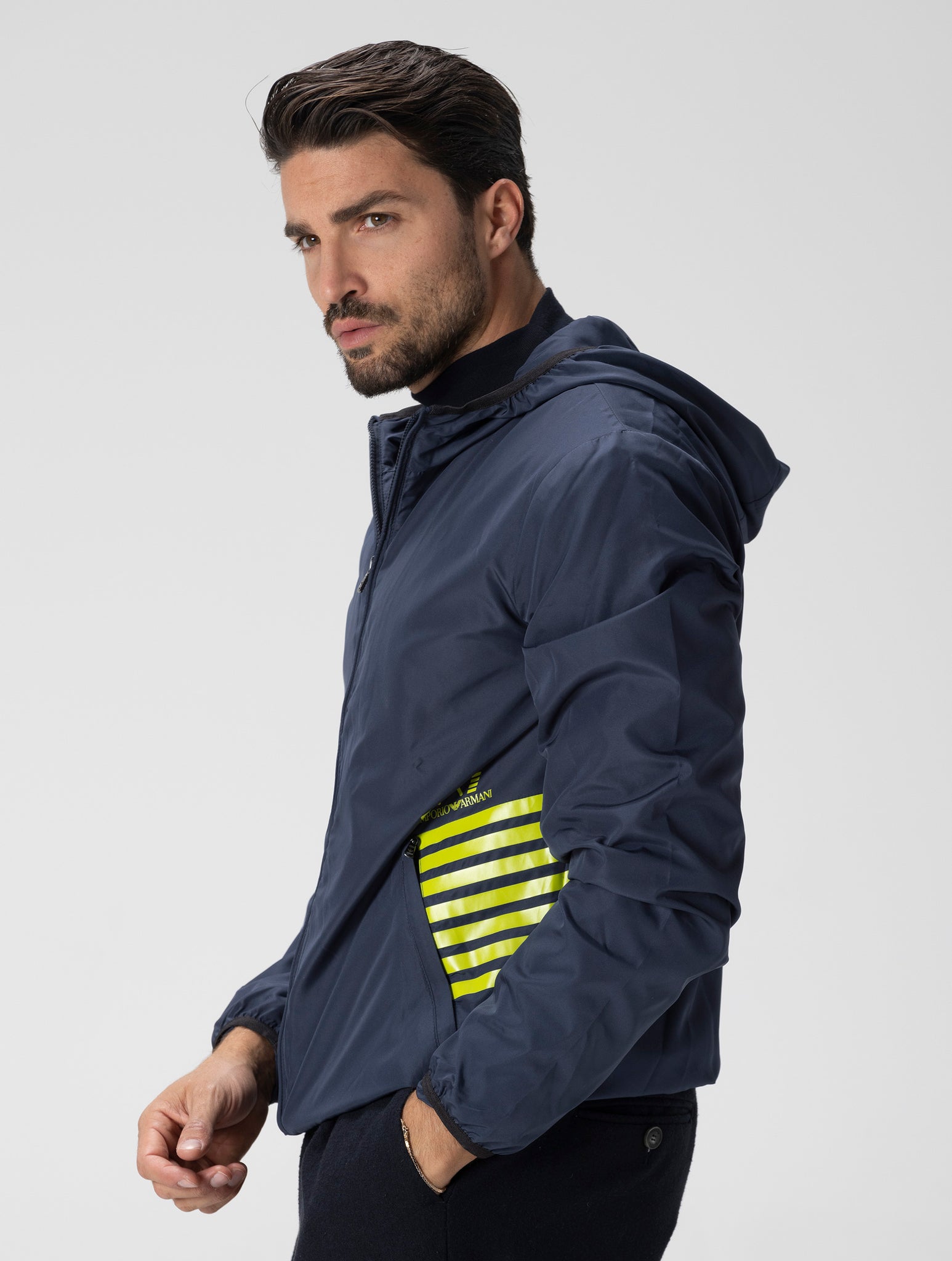 EA7 CHAQUETA IMPERMEABLE AZUL