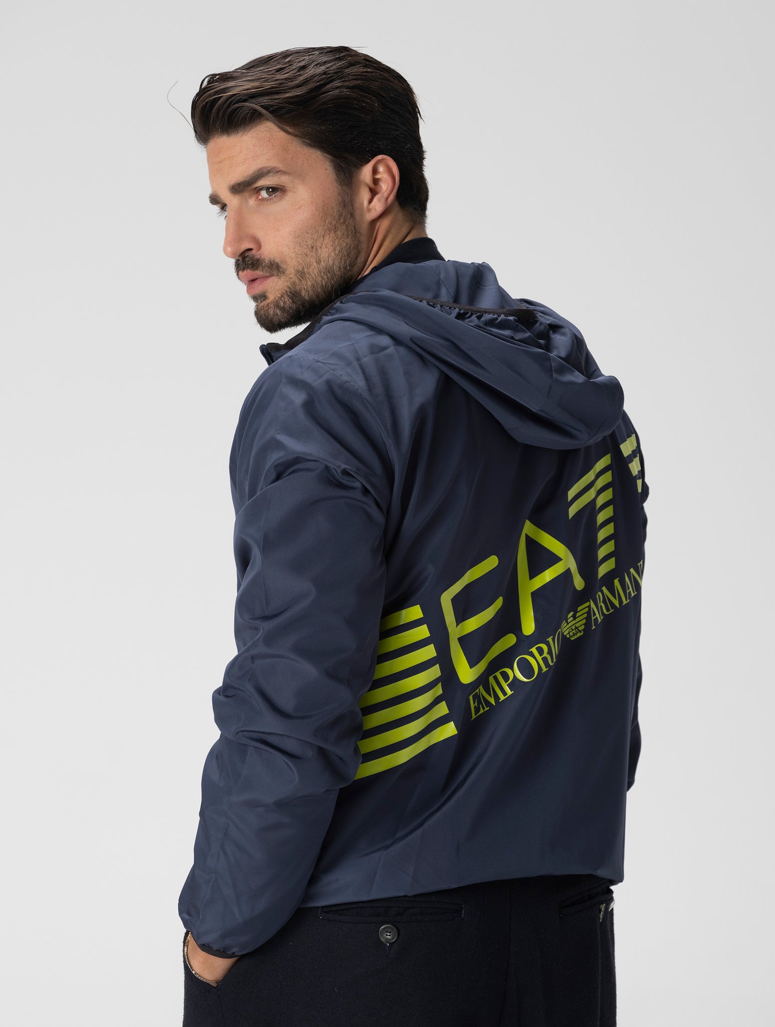 EA7 VESTE IMPERMÉABLE BLEU