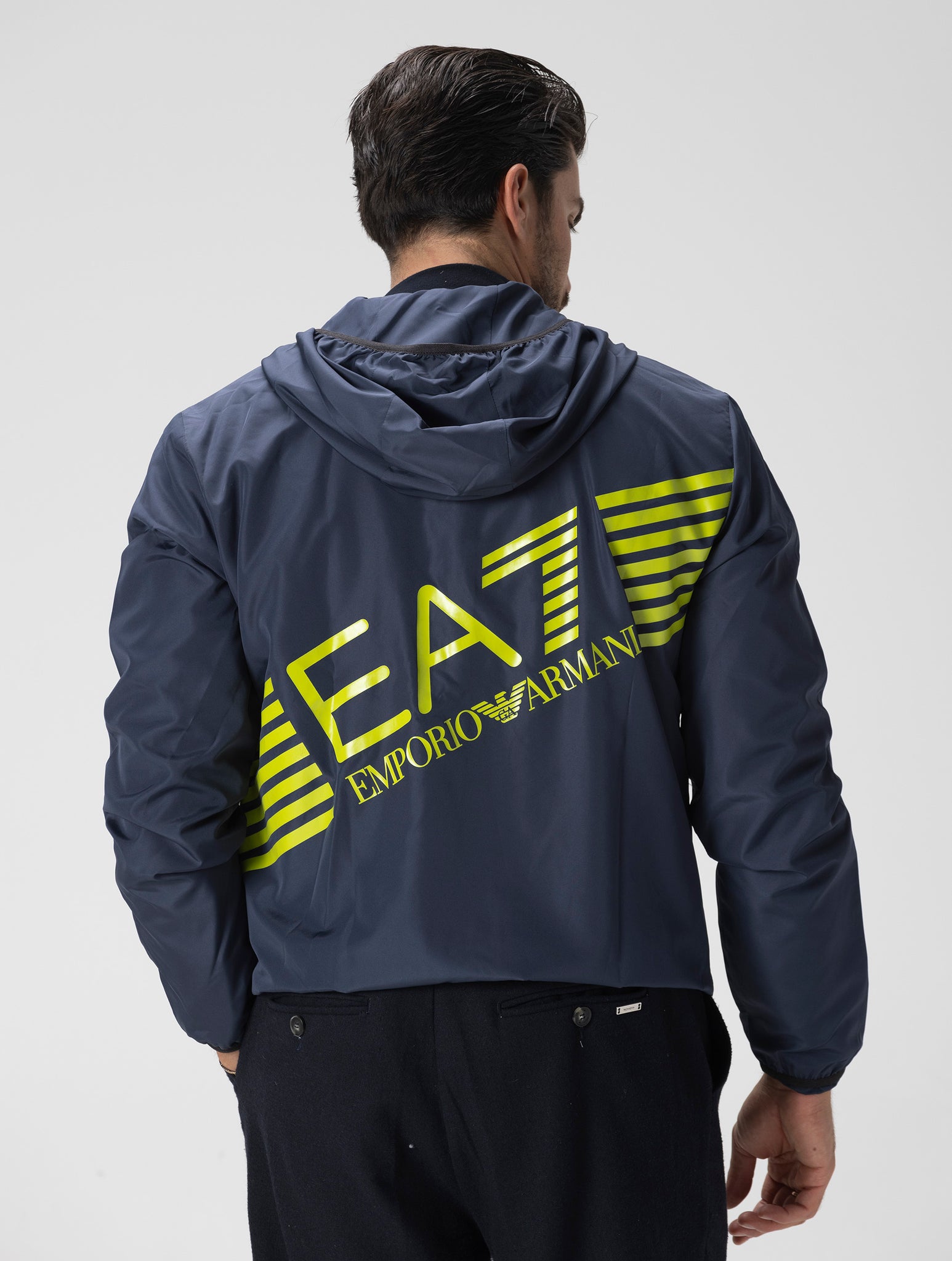 EA7 CHAQUETA IMPERMEABLE AZUL