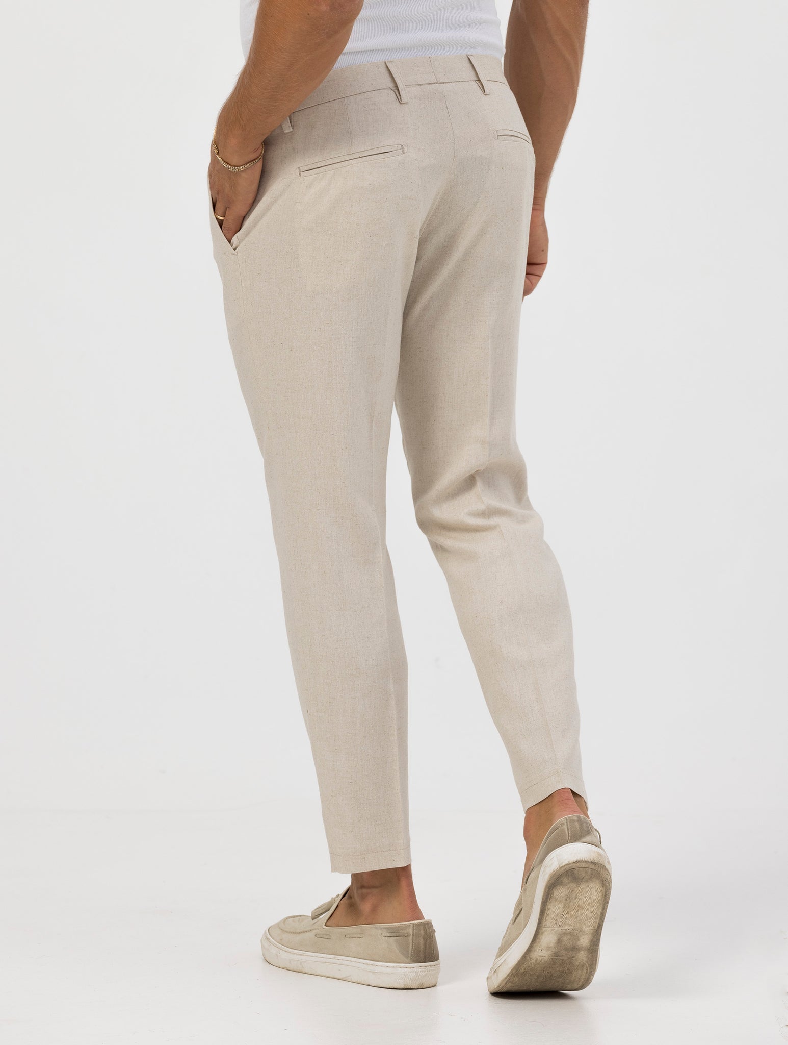 AKITA PANTALON DÉCONTRACTÉ BEIGE