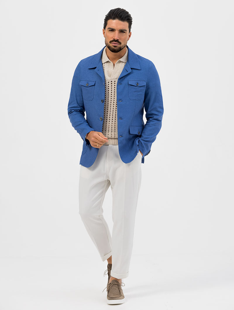 CLAYTON GIACCA BLU ROYAL