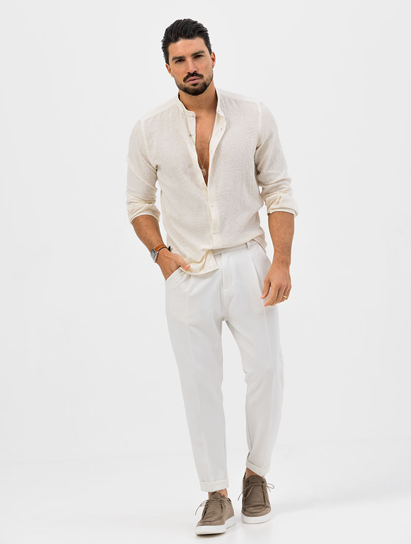 KHAN KOREAN SHIRT IN WHITE