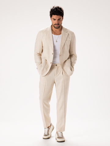PURE LINEN SUIT IN BEIGE