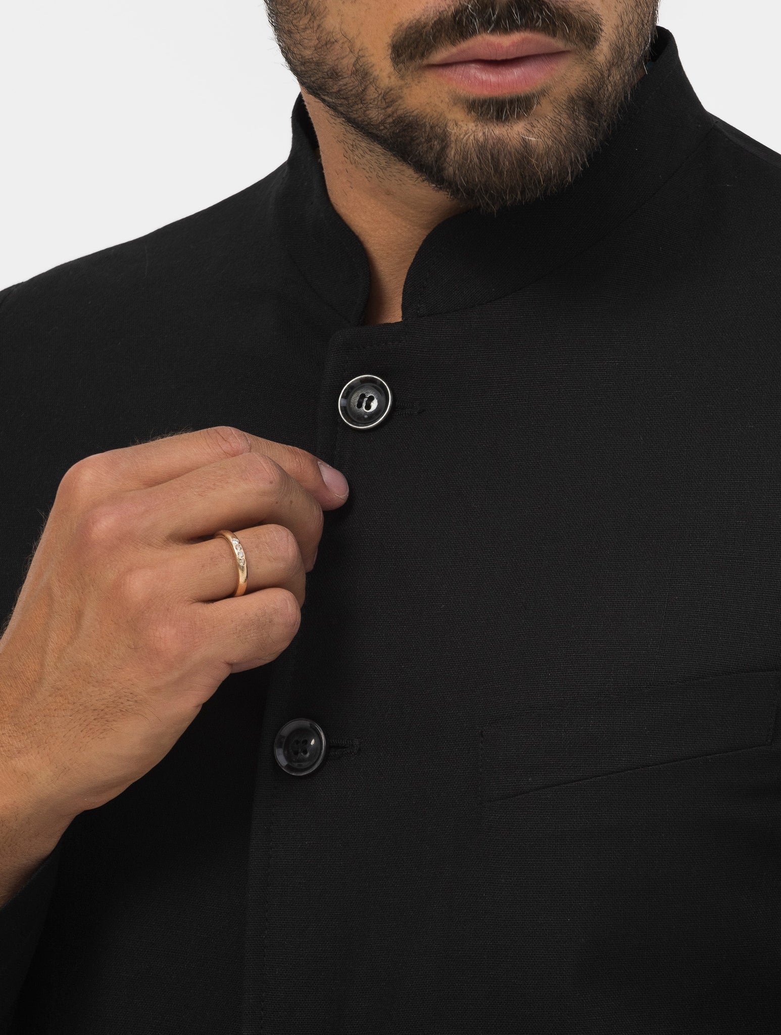 AKITA BLAZER SIMPLE BOUTONNAGE EN NOIR