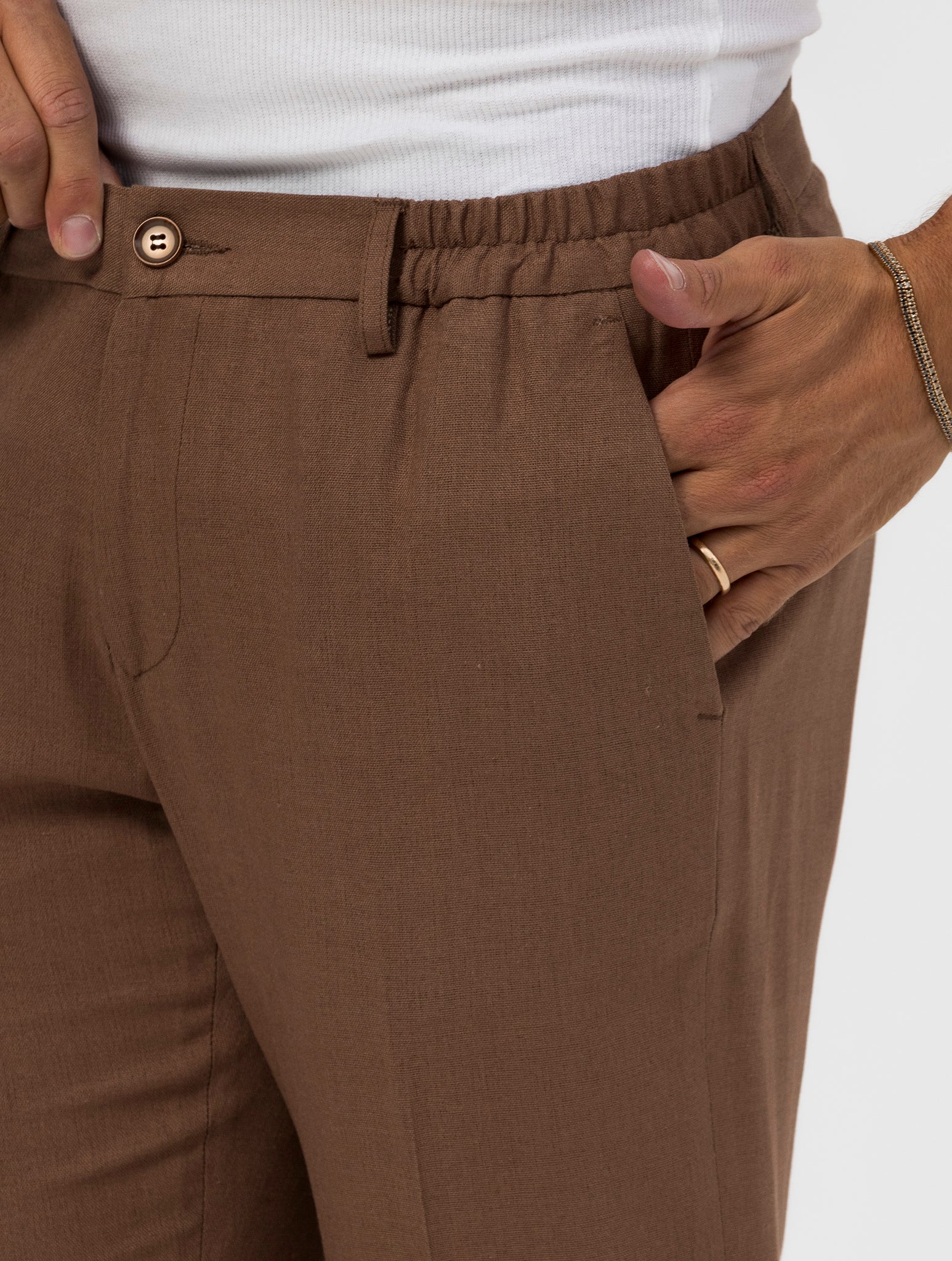 AKITA PANTALON DÉCONTRACTÉ TABAC