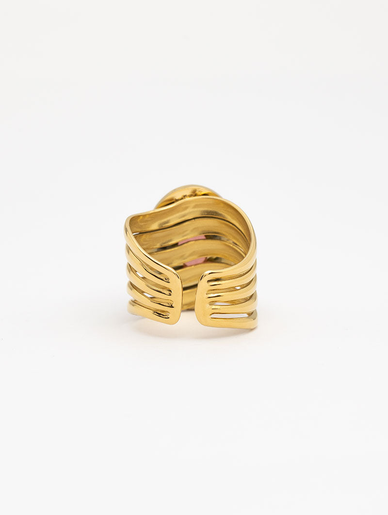 AYLA RING IN ROSA UND GOLD