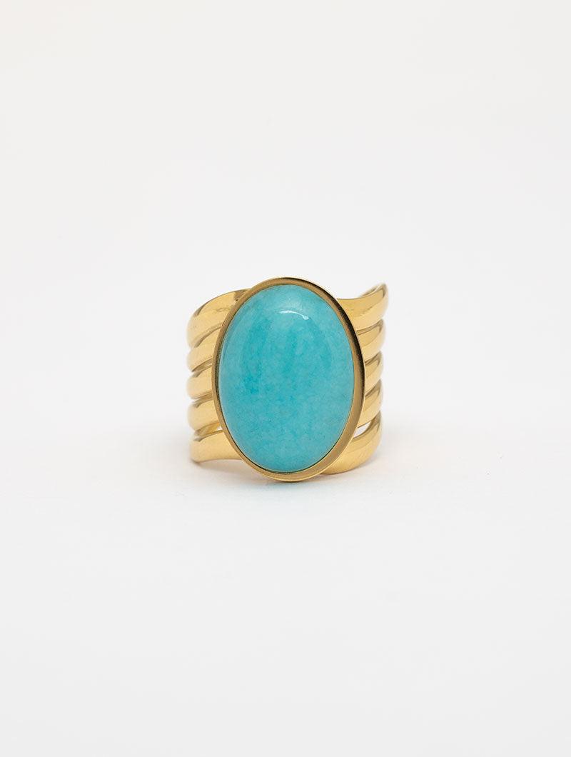 AYLA GOLD RING IN TURQUOISE