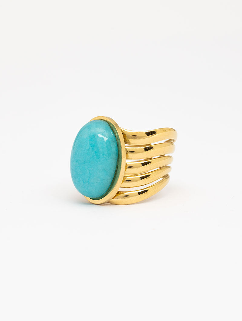 AYLA GOLD RING IN TURQUOISE