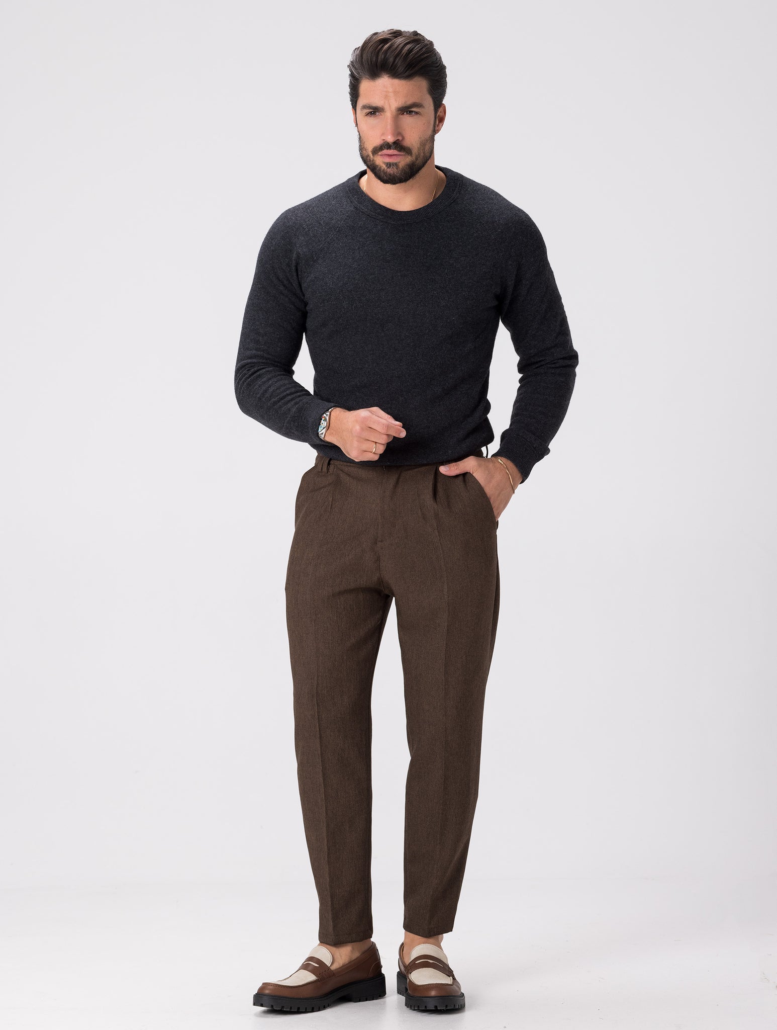 DASHER CASUAL PANTS IN COFFEE