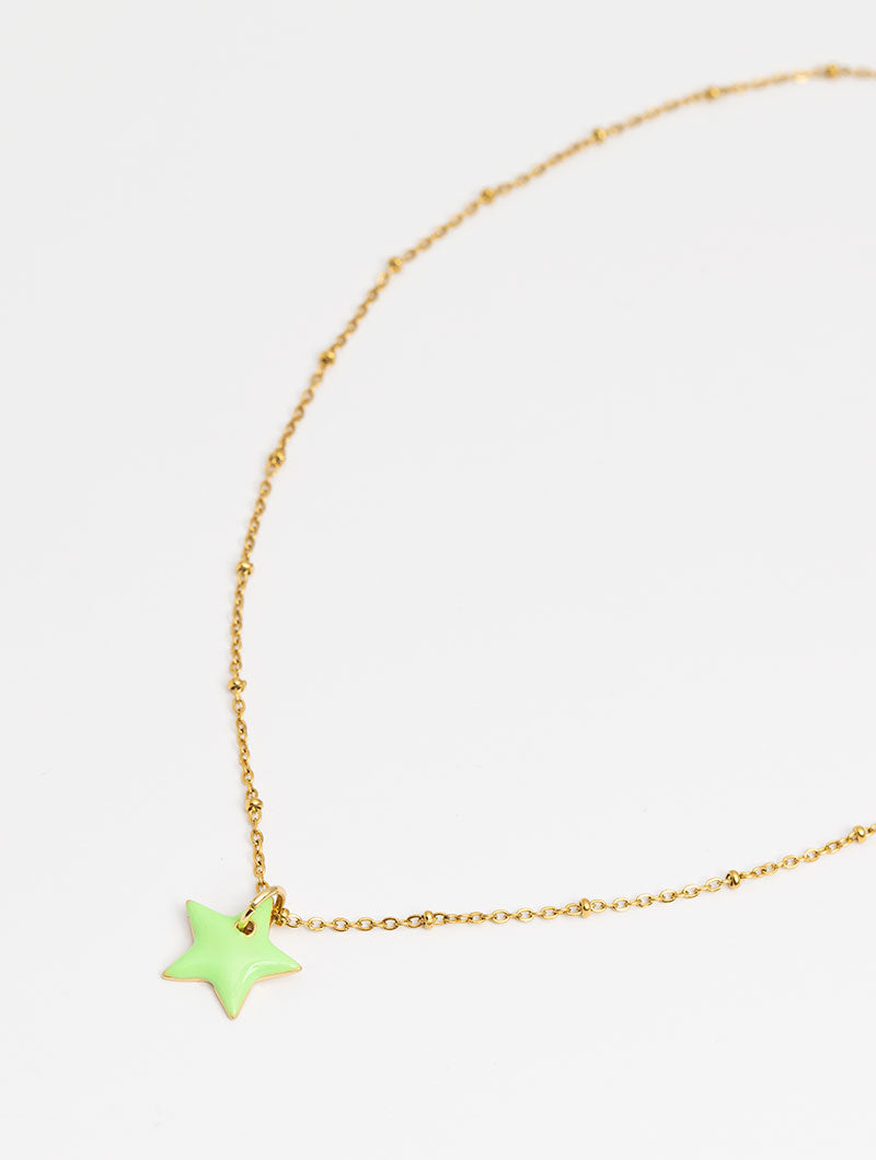 LIME STAR NECKLACE IN GOLD