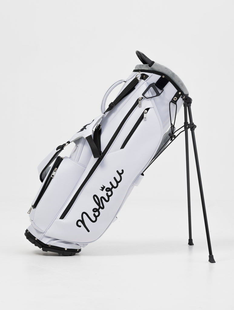 NOHOW MINIMALIST GOLF BAG IN WHITE AND BLACK