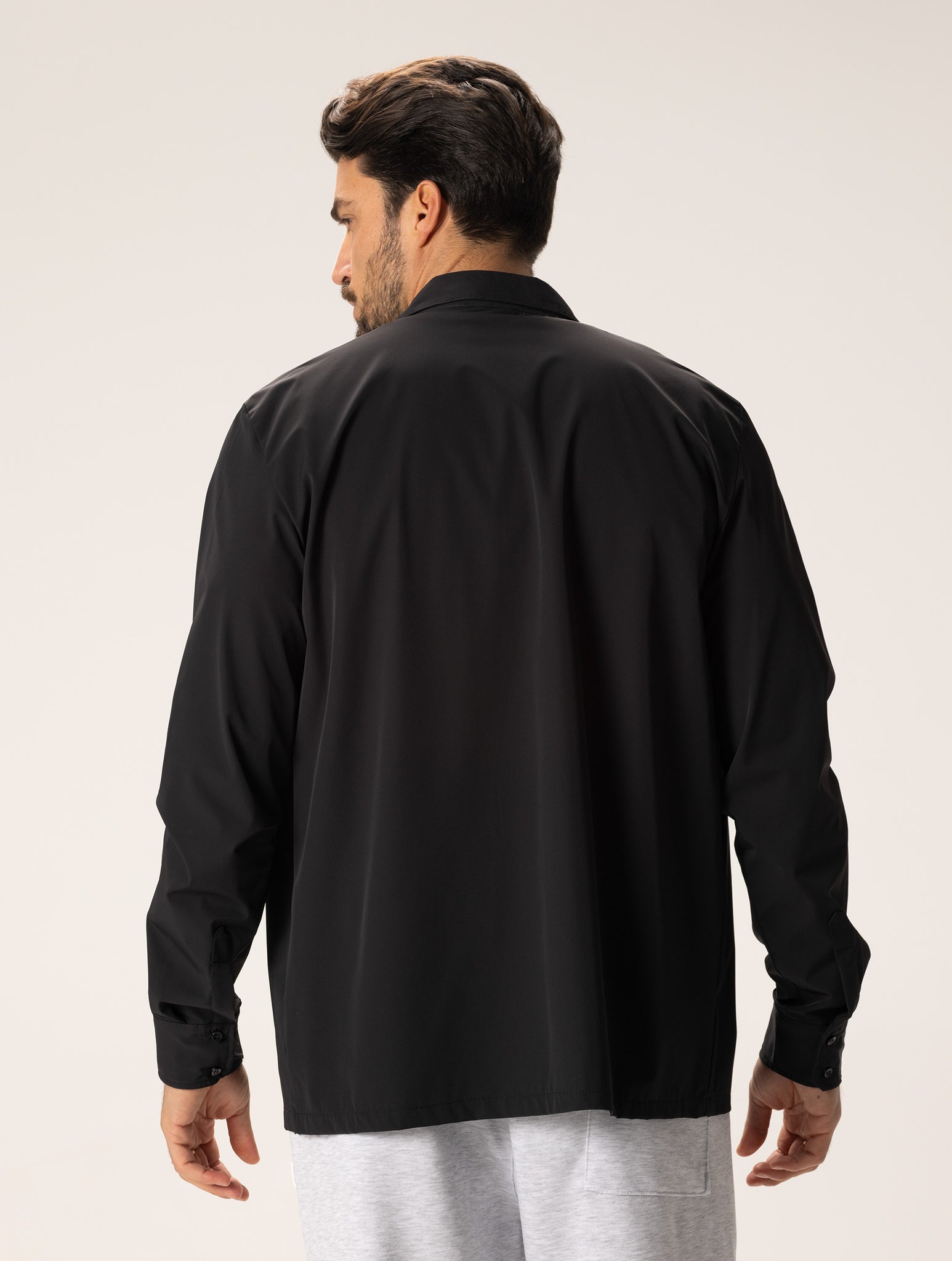 ZEKE TECH CASUAL SHIRT IN BLACK