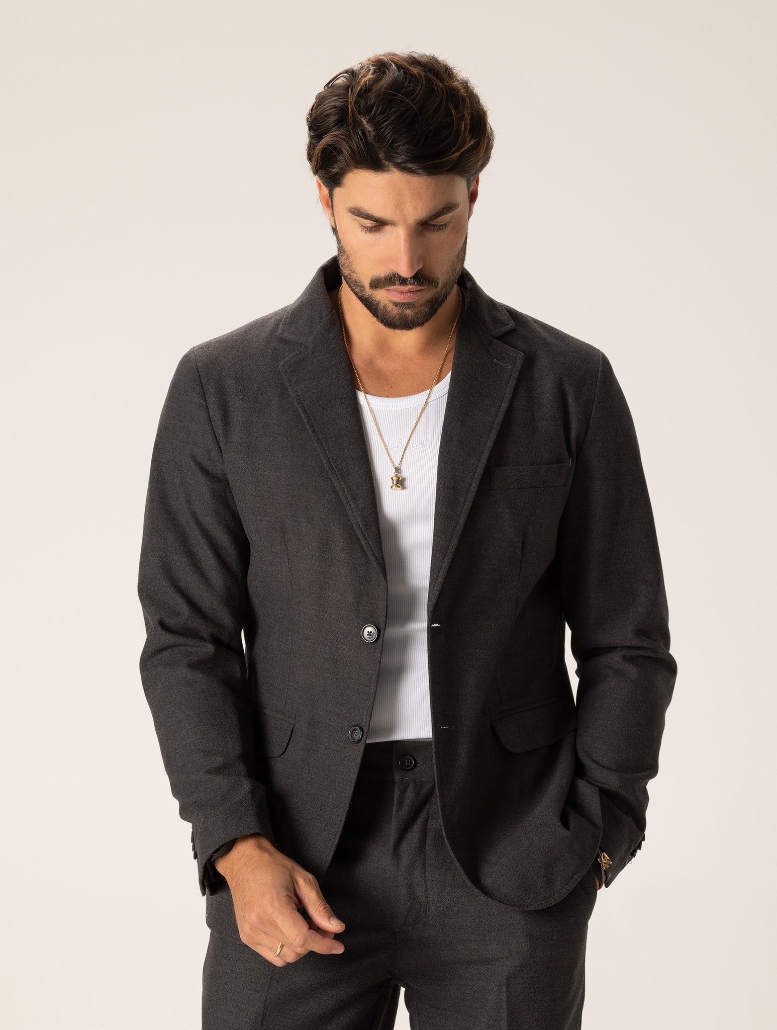TREVOR BLAZER IN GREY