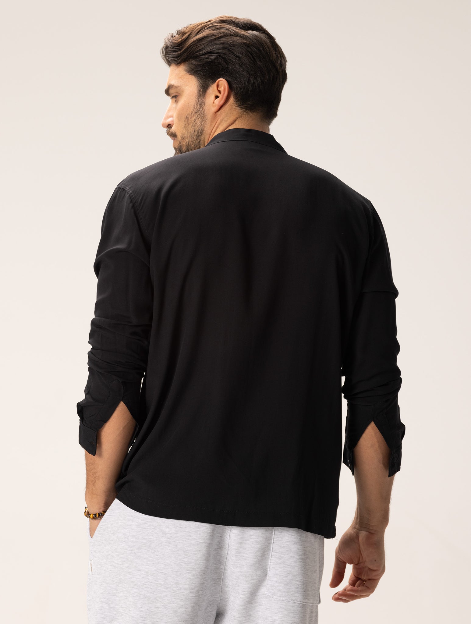 PEARL CASUAL SHIRT IN BLACK