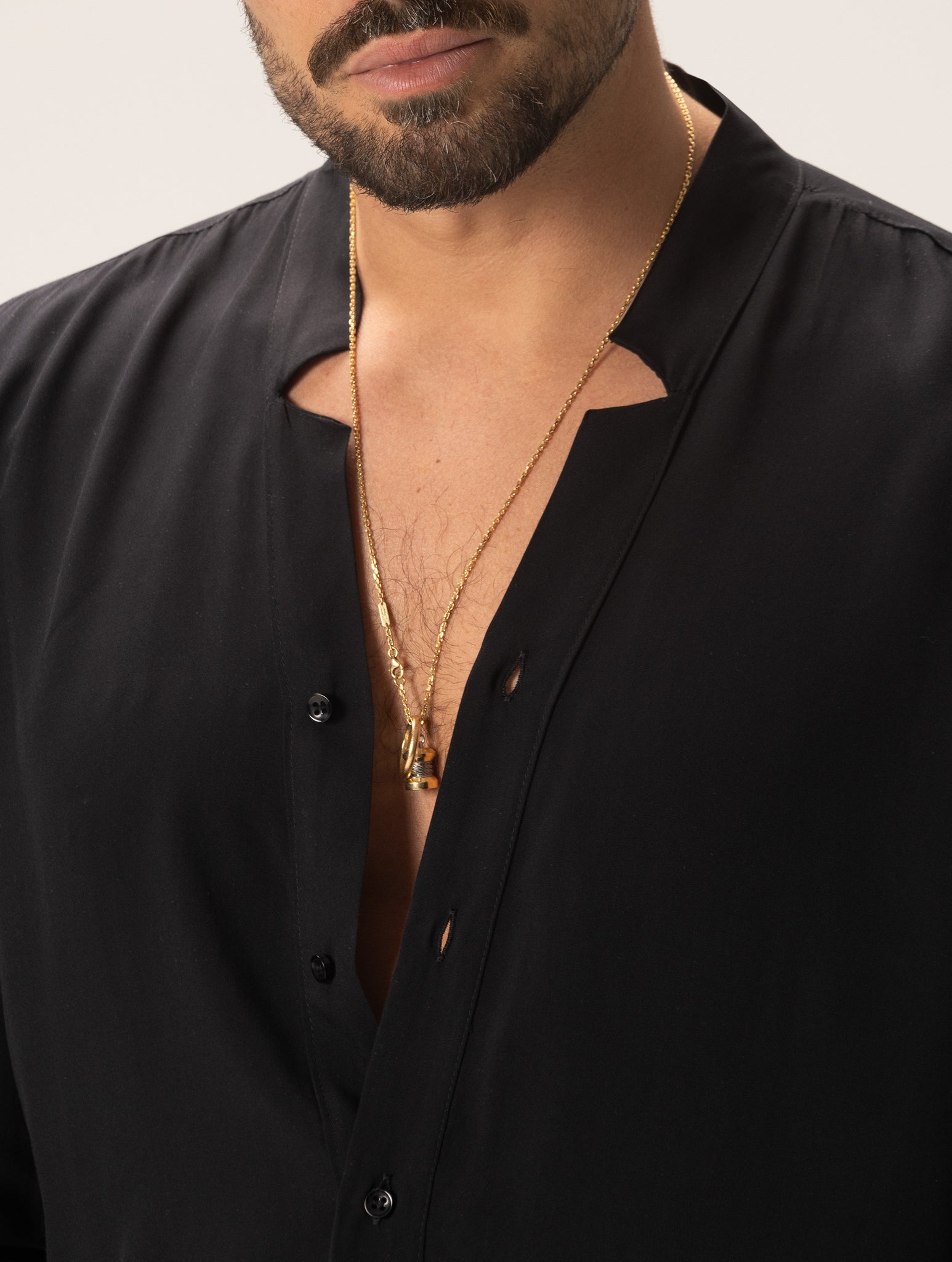 PEARL CASUAL SHIRT IN BLACK