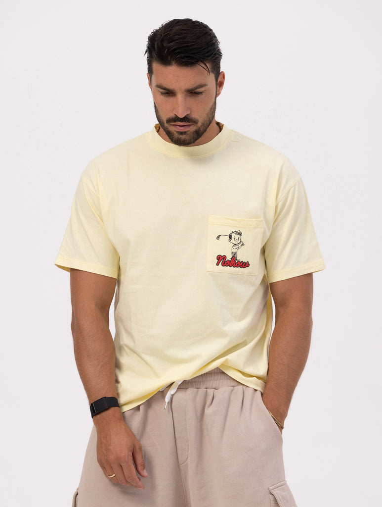 GOLF T-SHIRT IMPRIMÉ JAUNE