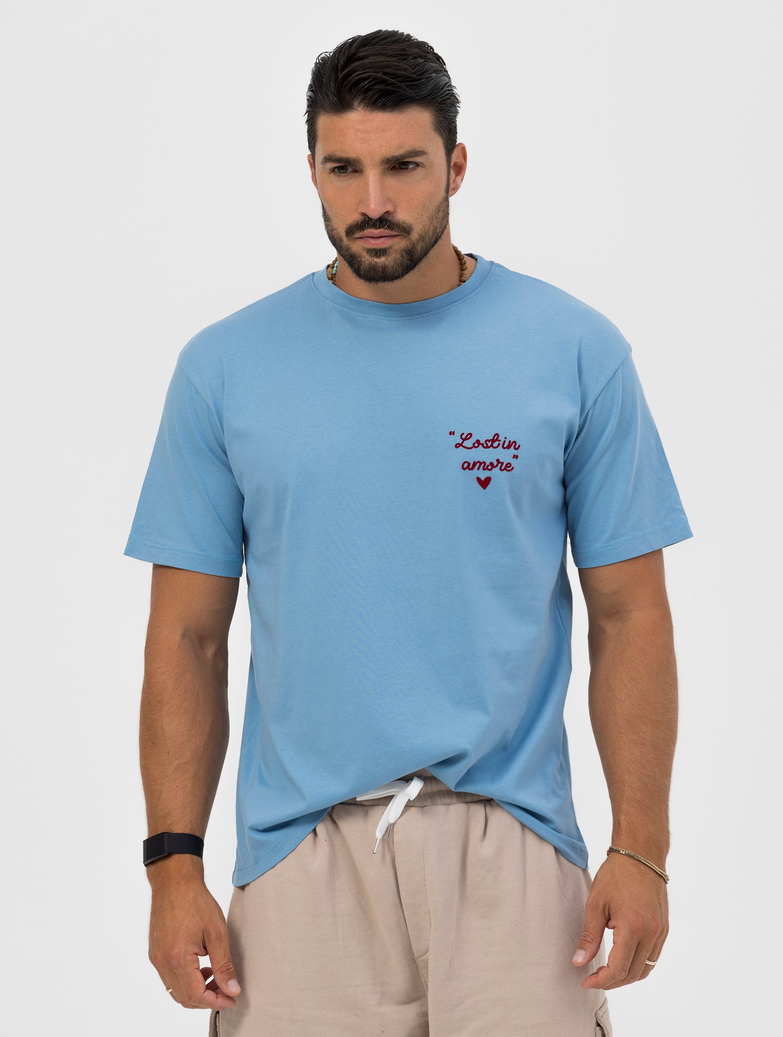 NOHOW LMTD AMORE T-SHIRT IN LIGHT BLUE