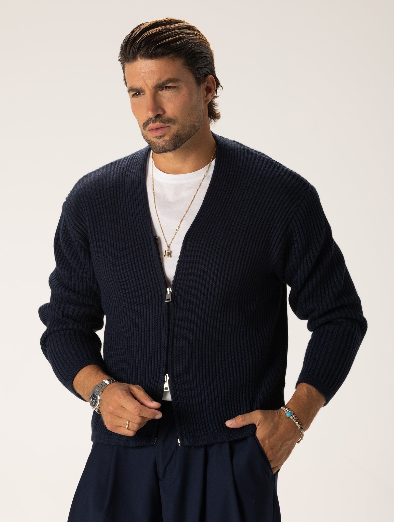 MINORI CARDIGAN AZUL MARINO